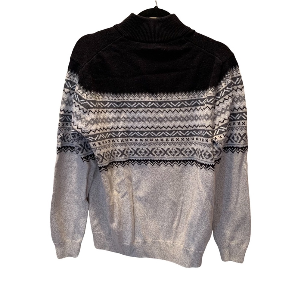Chaps Neutral Fair Isle Patterned Sweater - Picture 2 of 5
